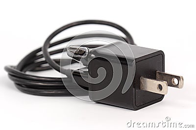 Mobile phone charger cable Stock Photo