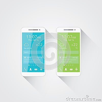 Mobile phone development vector Stock Photo