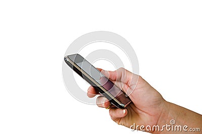 Mobile phone in the hand Stock Photo