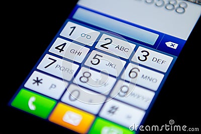 Mobile phone keypad Stock Photo