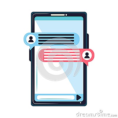 mobile phone messages Stock Photo