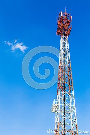 Mobile phone pole Stock Photo