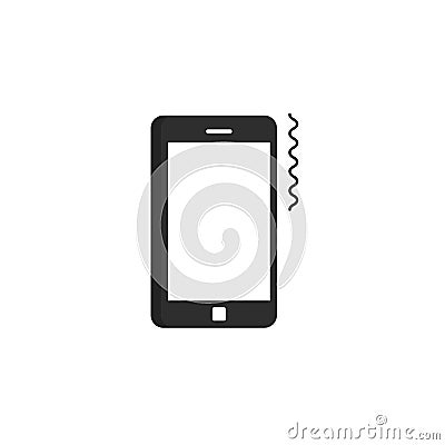 Mobile phone ringing icon vector, ring of smartphone pictogram, vibrating Vector Illustration