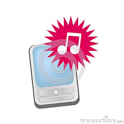 Mobile phone ringtones vector Vector Illustration