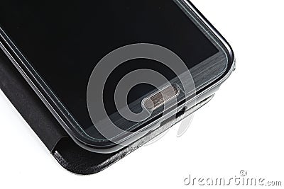 Mobile phone screen scene. Stock Photo