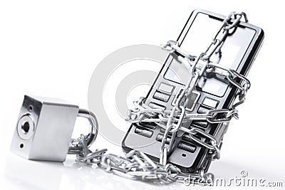 Mobile phone security Stock Photo