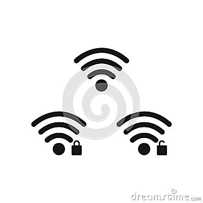 Mobile phone system icons. Wifi signal strength, battery charge level. Vector illustration. Vector Illustration