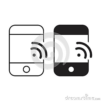 Mobile phone vibrating icon vector Vector Illustration