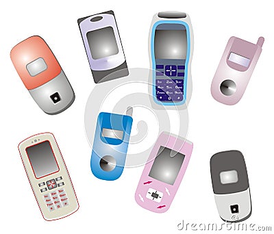 Mobile phones Vector Illustration