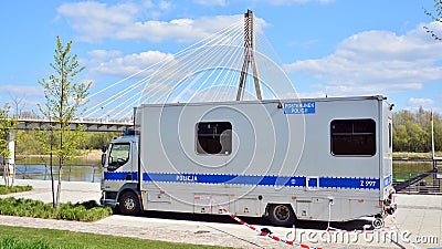 Mobile police station Editorial Stock Photo
