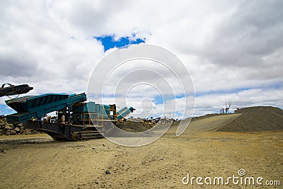 Mobile Rock Crusher Machine Editorial Stock Photo