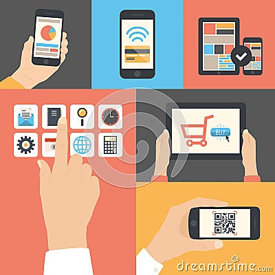 Mobile and tablet business communication usage