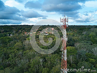 Mobile tower antenna Stock Photo