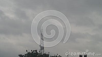 Mobile tower, sky, scenery, nature, technology Stock Photo