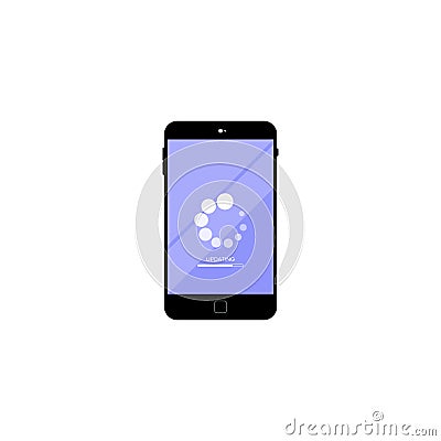 Mobile update icon. Software upgrade phone. Loading concept data simple design on an isolated background. EPS 10 vector Vector Illustration