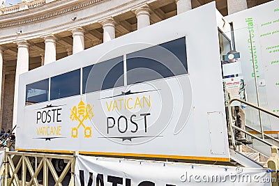 Mobile Vatican Post Office in Vatican City Editorial Stock Photo