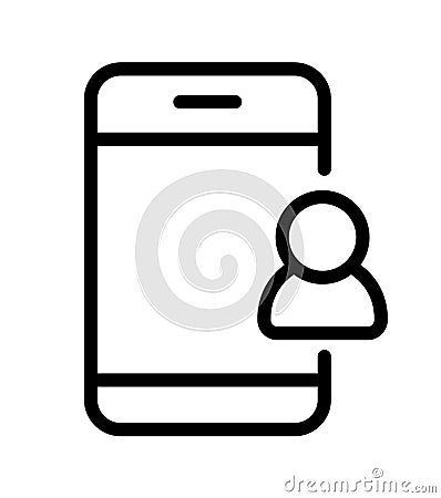Mobile vector face id biometric icon facial recognition for apps and websites. system sign detection symbol scanning Vector Illustration