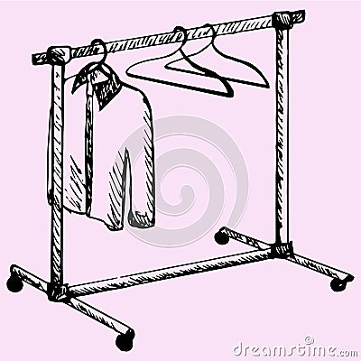 Mobile wardrobe Vector Illustration