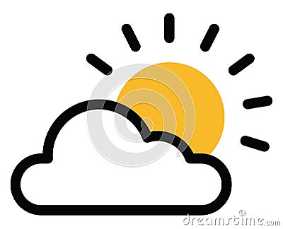 Mobile weather, icon Vector Illustration