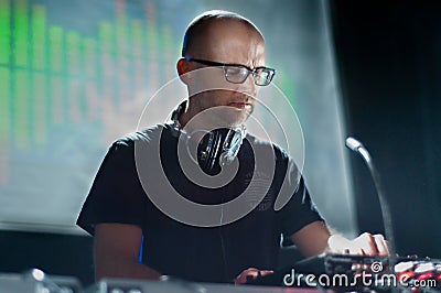 Moby DJ set Editorial Stock Photo