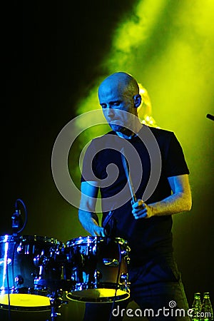 Moby performs at Minsk-Arena on June 10, 2011 in Minsk Editorial Stock Photo