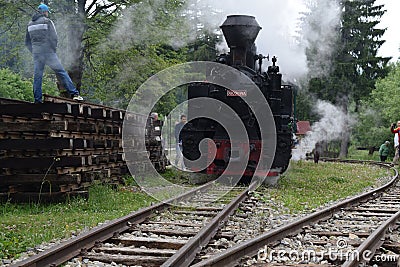 Mocanita steam train Editorial Stock Photo