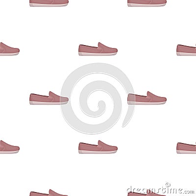 Moccasin icon in cartoon style on white background. Shoes pattern stock vector illustration. Vector Illustration