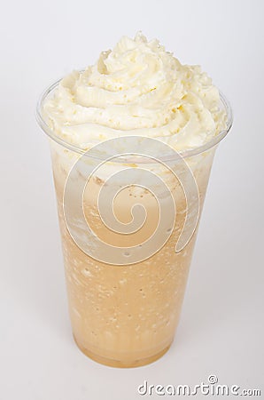 Mocha frappuccino on white background Stock Photo