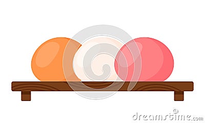 Mochi Daifuku Japanese Dessert Menu Icon Vector Illustration Vector Illustration