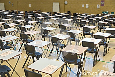 Mock exam papers time Stock Photo