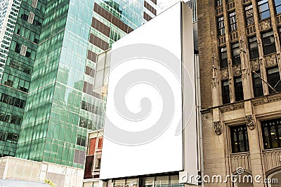 mock up billboard city building. High quality beautiful photo concept Stock Photo