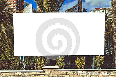 Mock up. Blank billboard, information board, advertising poster Stock Photo