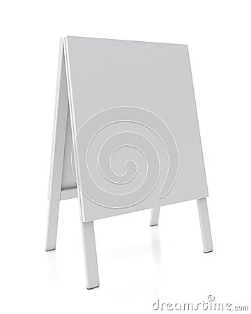 Mock up blank stand banner isolated on white background Stock Photo