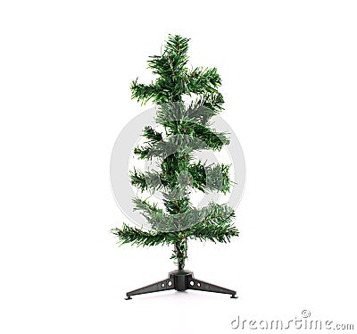 Mock up Christmas tree for decoration in Xmas and New year festival on isolated white background. Celebration and Decoration Stock Photo