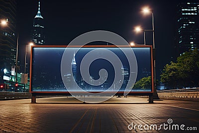 Mock up Corporate branding billboard. isolate background. Generative AI Stock Photo