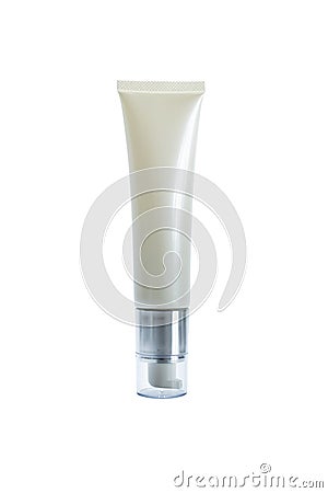 Mock-up empty container cream pump bottles for skincare is uncover Stock Photo