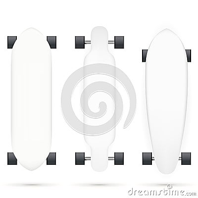 Mock-up for longboards Vector Illustration