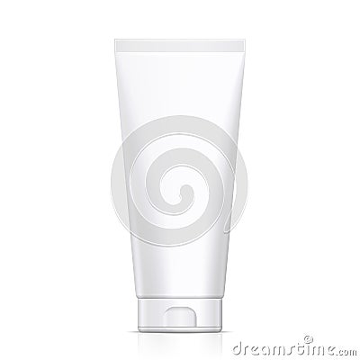 Mock Up Tube Of Cream Or Gel Grayscale White Clean. Products On White Background Isolated. Ready For Your Design. Vector Illustration