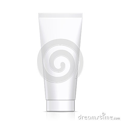 Mock Up Tube Of Cream Or Gel Grayscale White Clean. Products On White Background Isolated. Vector EPS10 Vector Illustration