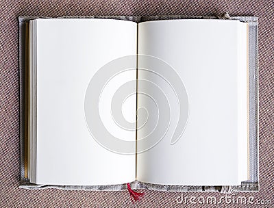 Mocked up Blank book page top view Stock Photo
