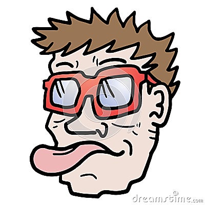 Mocking tongue Vector Illustration