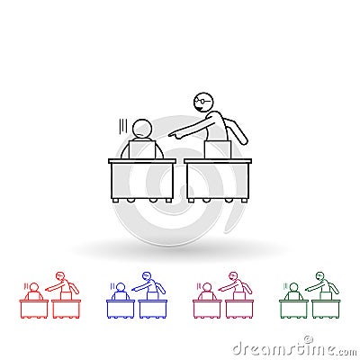 Mocks with colleague multi color icon. Simple thin line, outline vector of colleague and business partners icons for ui and ux, Stock Photo