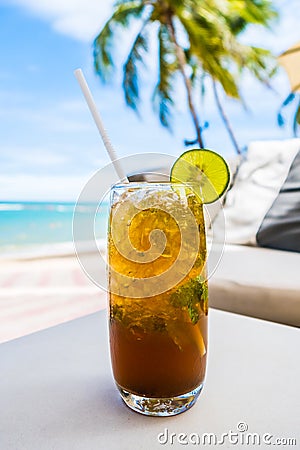 Mocktail on the beach Stock Photo