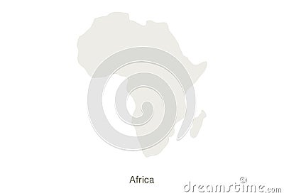 Mockup of Africa map on a white background. Vector illustration template Vector Illustration