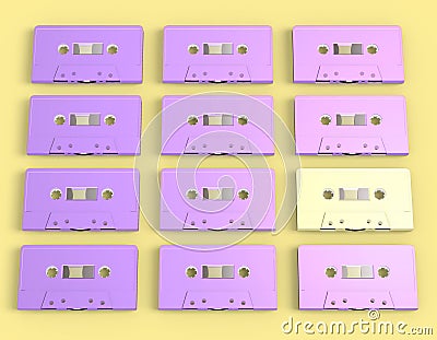 Mockup audio music retro cassette Stock Photo