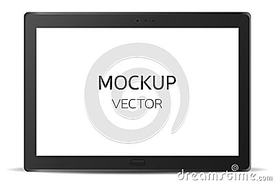 Tablet, Tablet mockup, Black tablet isolate Vector Illustration