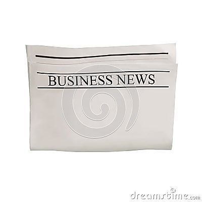 Mockup of Business News newspaper blank with empty space for news text, headline and images Stock Photo