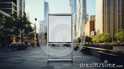 A mockup of a clean, modern billboard in an urban environment, highlighting its potential for advertising and branding purposes. Stock Photo