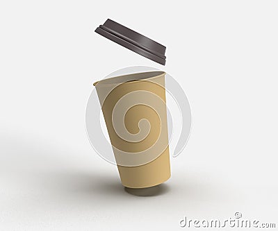 mockup of cup drink paper cup Stock Photo