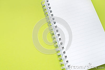 Mockup empty spring notebook with copy space Stock Photo